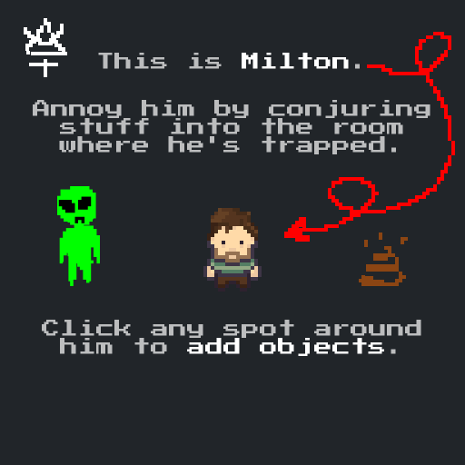Milton is trapped in a room